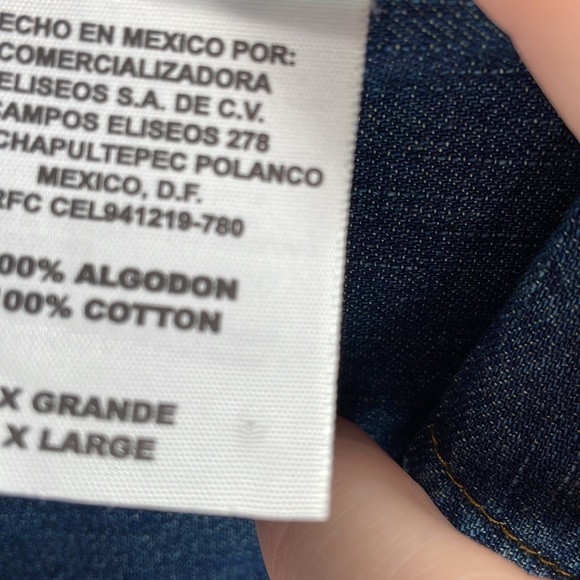 Hard Rock Cafe Cozumel denim button down shirt men’s xl - Picture 5 of 5